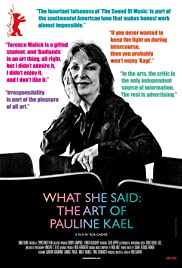 Watch Full Movie :What She Said: The Art of Pauline Kael (2018)